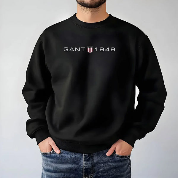 Gant 1949 Logo Sweatshirt | Classic Minimalist Graphic Pullover | Soft Cotton-Polyester Blend | Premium Gift For Men And Wome