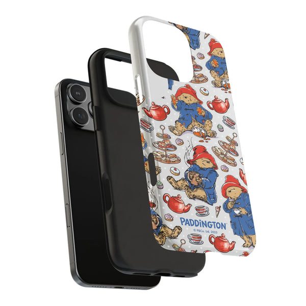 Paddington Bear Phone Case | Tea Party Illustration Design | Dual-Layer Polycarbonate Protection | Premium iPhone Cover for F