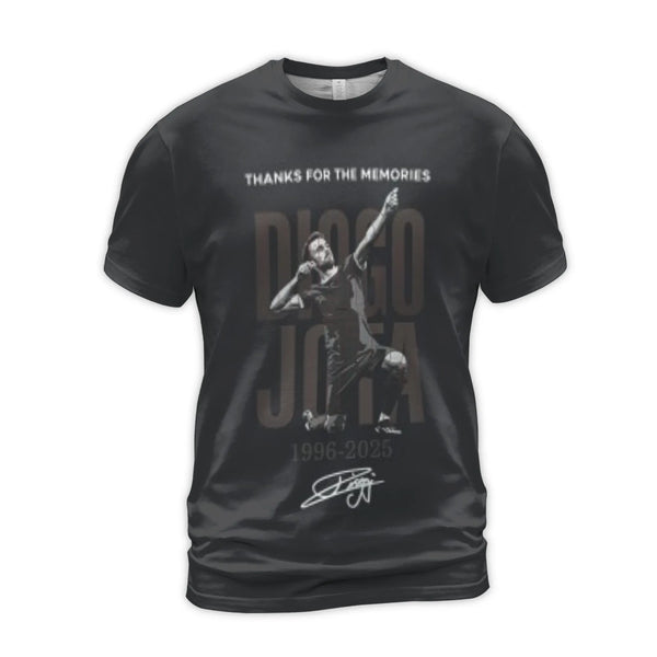 Diogo Jota 3D T-Shirt | Liverpool FC Soccer Graphic Tee | Premium Polyester Blend Jersey | Sports Fan Gift for Football Lover