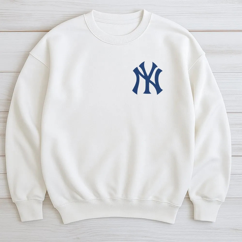 New York Baseball Crewneck | Classic NY Logo Graphic Sweatshirt | Soft Cotton Blend | Unisex Sports Fan Gift for Him and Her
