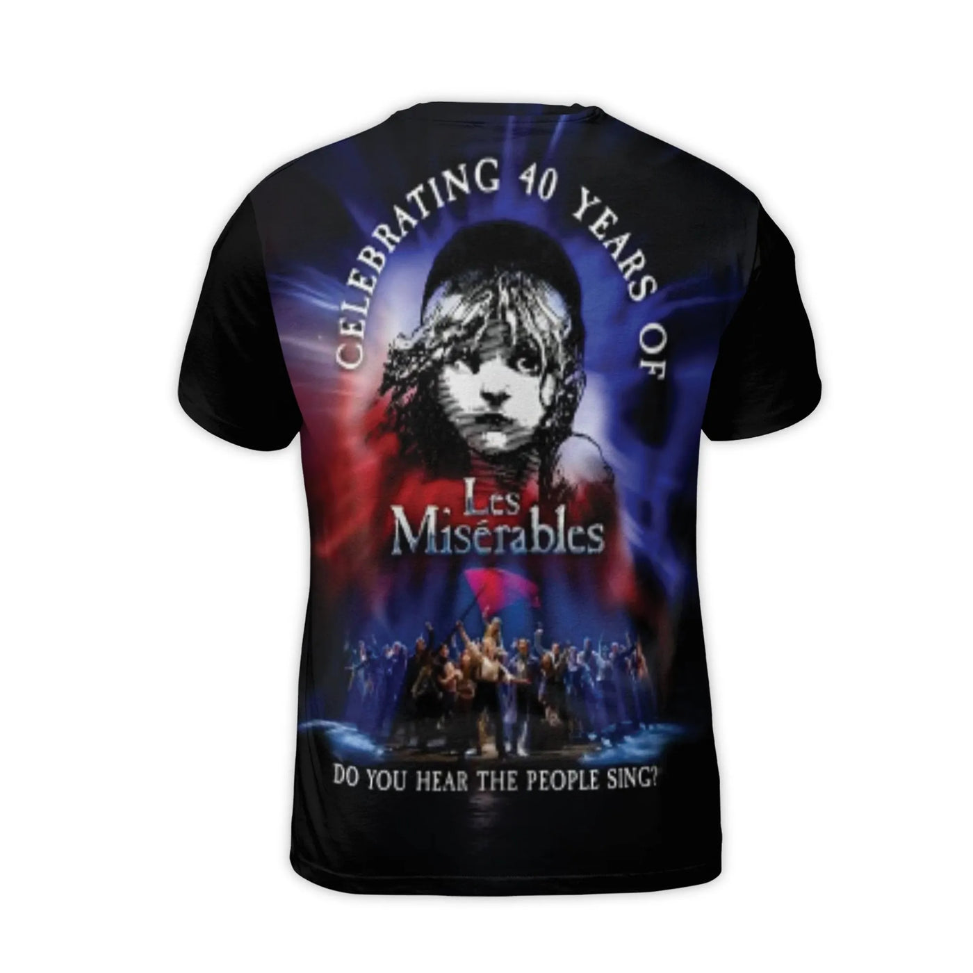 Les Miserables 40th Anniversary T-Shirt | Broadway Musical Graphic Tee | Premium Polyester Blend | Gift for Theater Fans and 