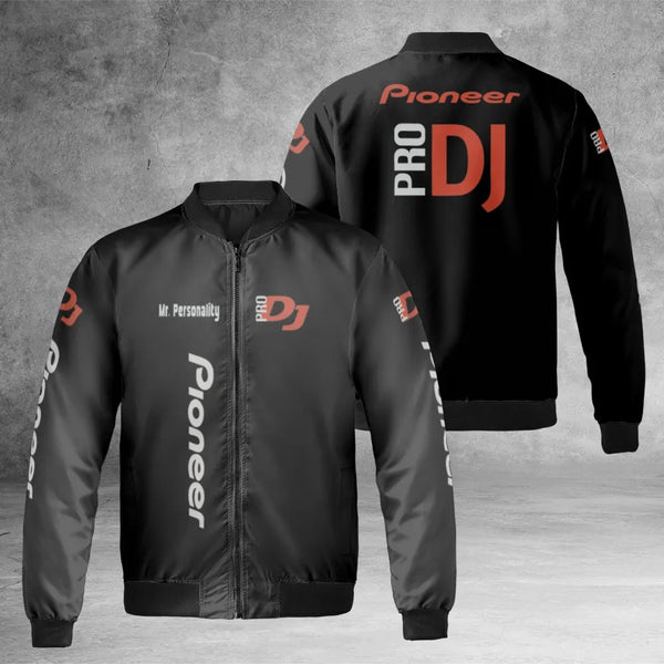 Pro DJ Bomber Jacket | Custom Music Producer Streetwear | Durable Nylon Outerwear | Gift for DJs and Music Lovers