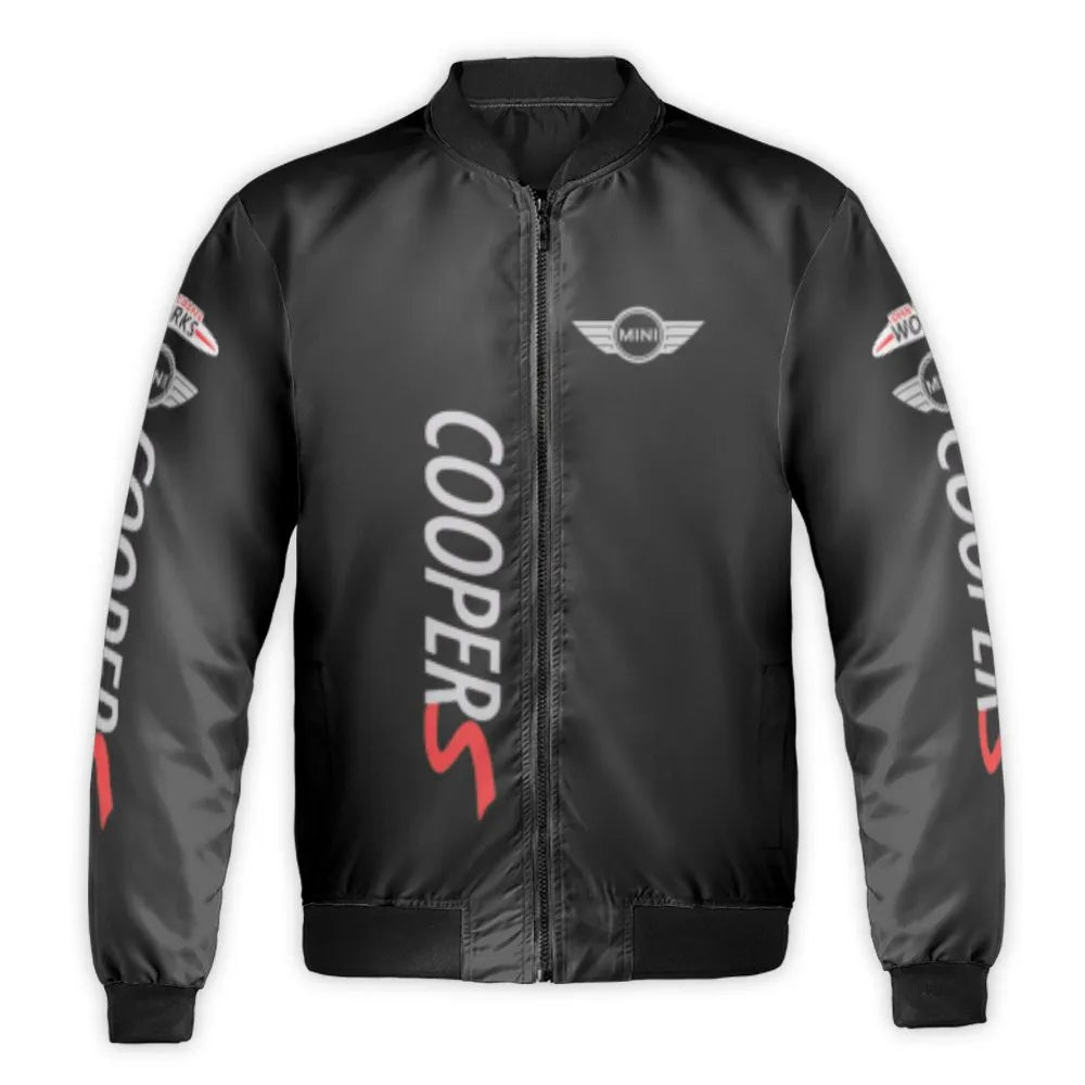 Mini Cooper Bomber Jacket | Racing Inspired Car Enthusiast Coat | Premium Nylon Streetwear | Gift For Him And Her