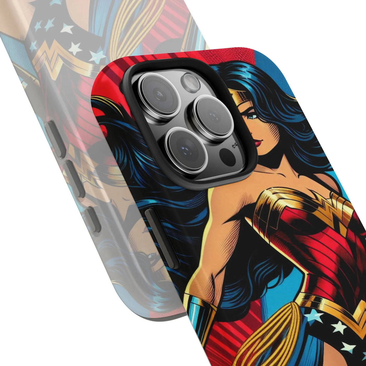 Wonder Woman iPhone Case | Retro Comic Book Superhero Art | Dual Layer Polycarbonate Protection | Durable Gift for Comic Fans
