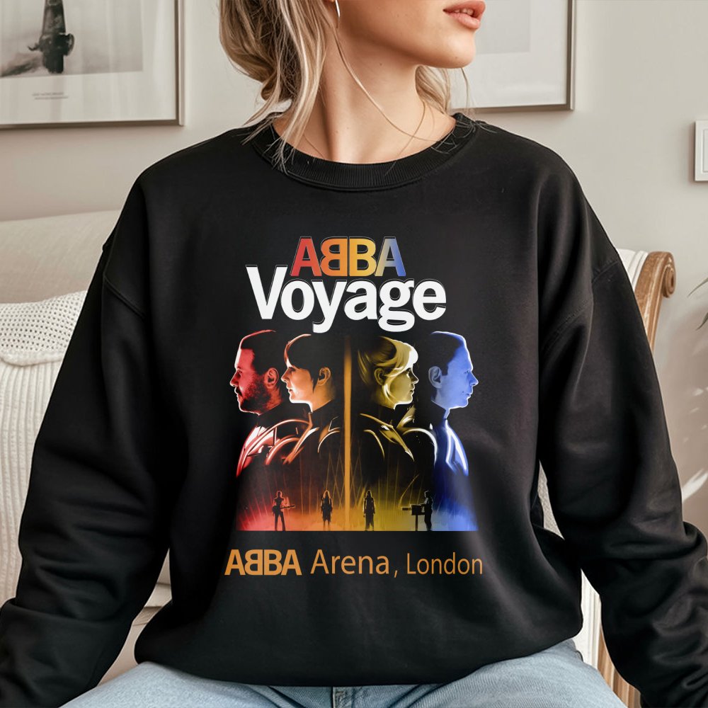 ABBA Voyage Sweatshirt | Retro Concert Graphic Tour Print | Premium Cotton Blend Crewneck | Gift For Music Lover & Concert Fa