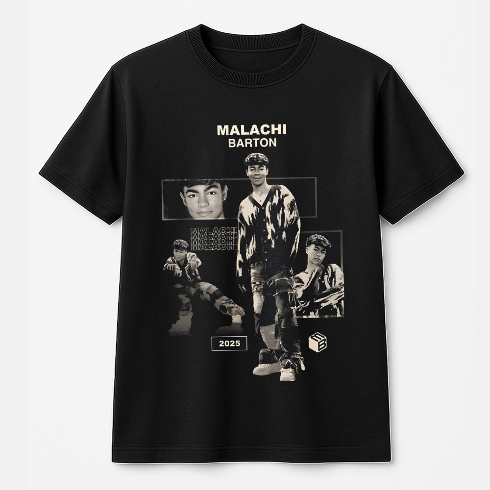 Malachi Barton Graphic T-Shirt | Collage Photo 2025 Tour Design | 100% Cotton Premium Quality | Fan Merch Gift for Teens and 
