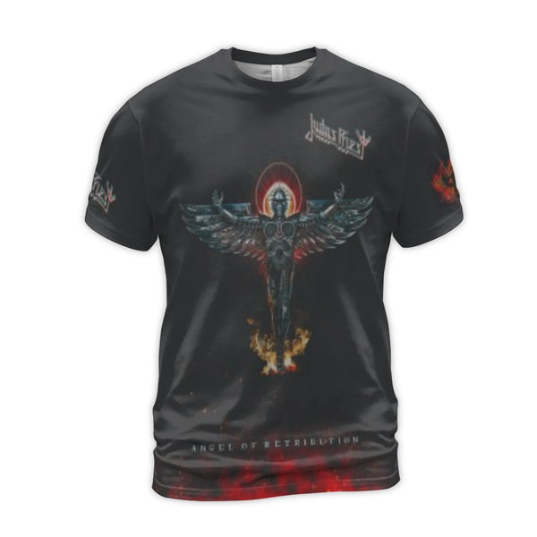 Judas Priest Angel Of Retribution 3D T-Shirt | All-Over Print Metal Graphic Tee | Premium Polyester Blend | Heavy Metal Music