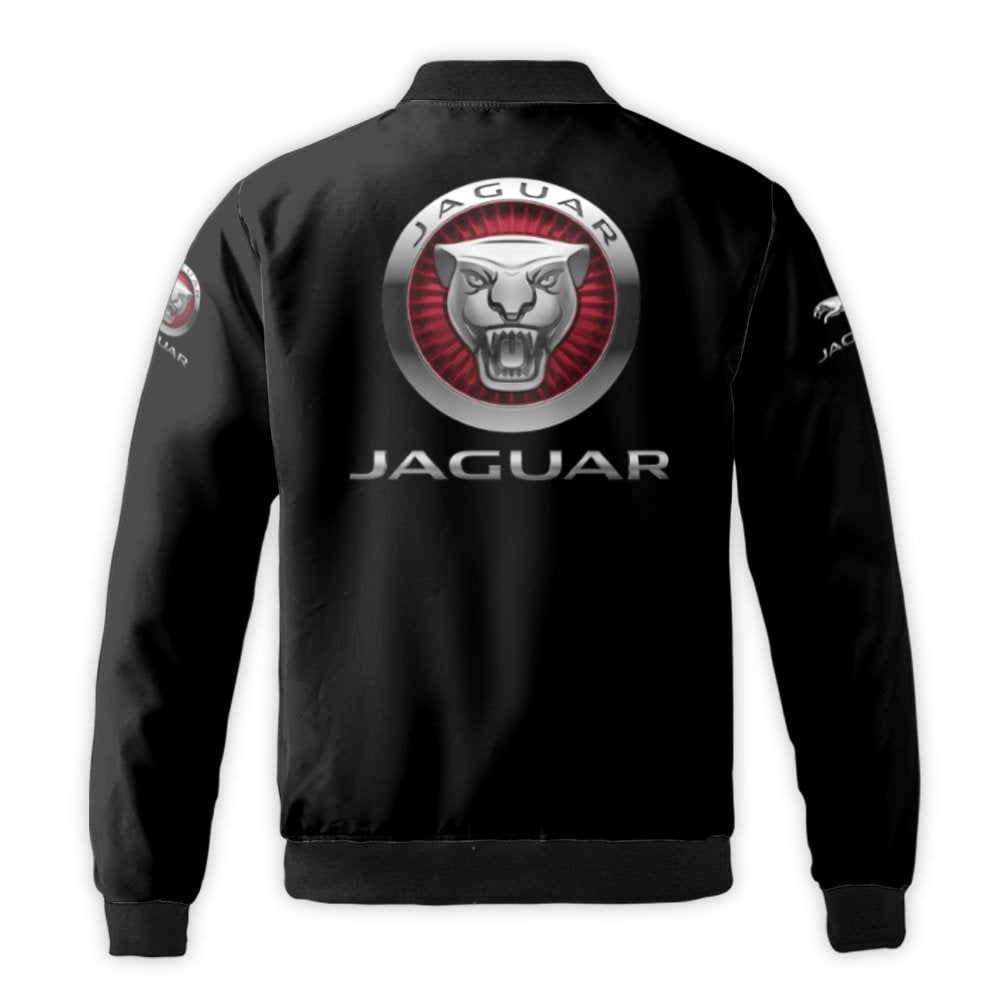 Jaguar Automotive Bomber Jacket | Premium Logo Design Windproof Outerwear | Durable Nylon Shell | Luxury Car Enthusiast Gift 