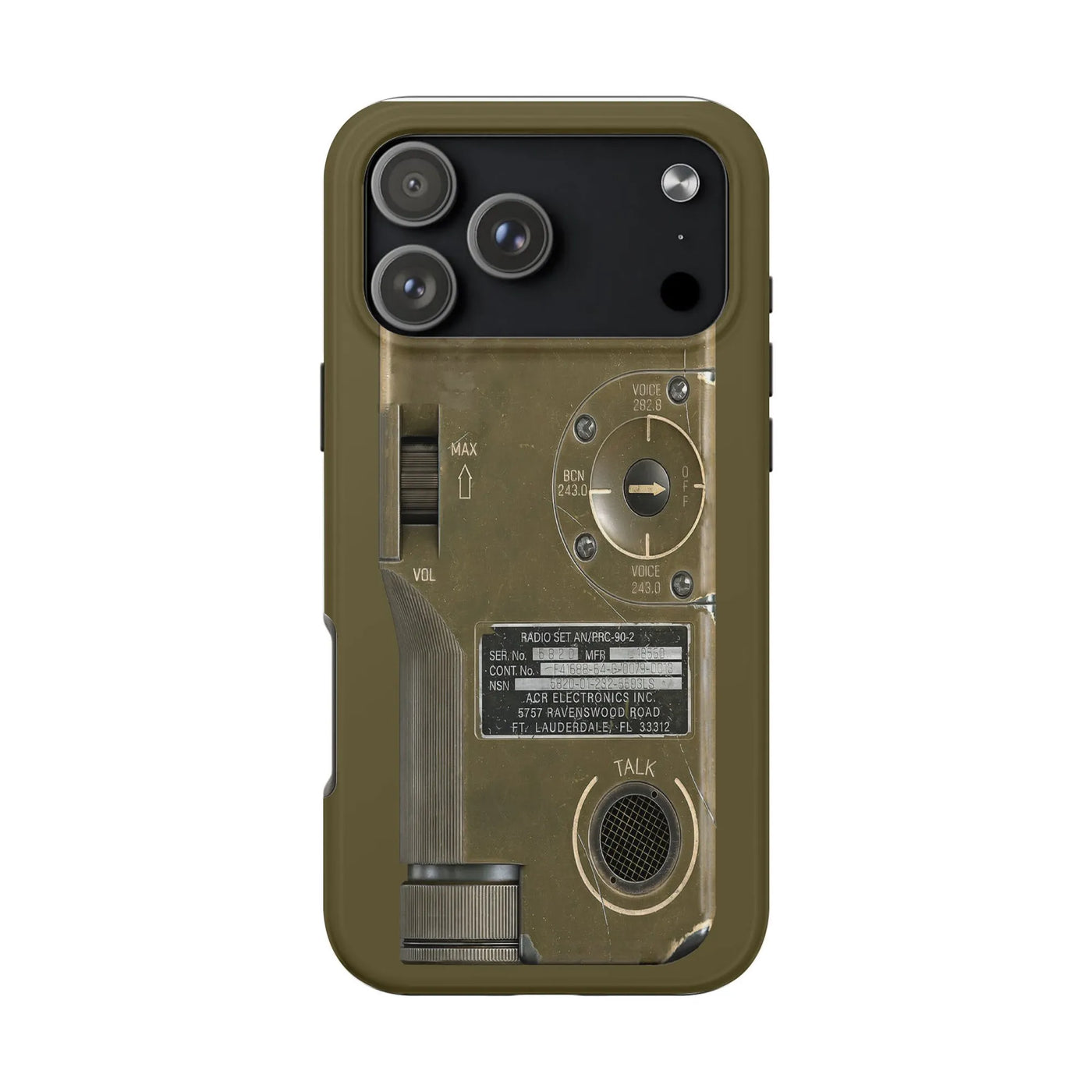 Military Radio iPhone Case | Vintage Walkie Talkie Graphic | Dual-Layer Tough Protection | Collector's Gift for Military Enth