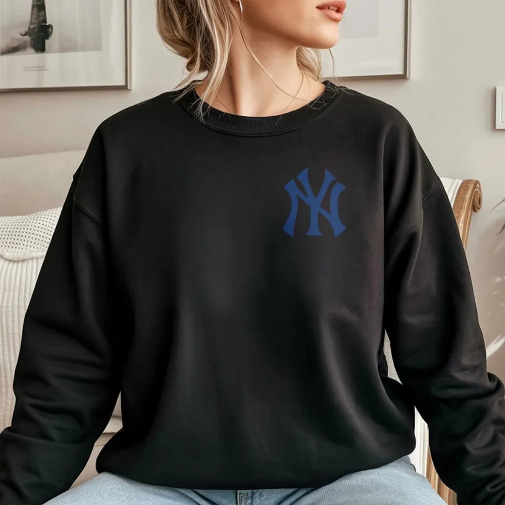 New York Baseball Crewneck | Classic NY Logo Graphic Sweatshirt | Soft Cotton Blend | Unisex Sports Fan Gift for Him and Her