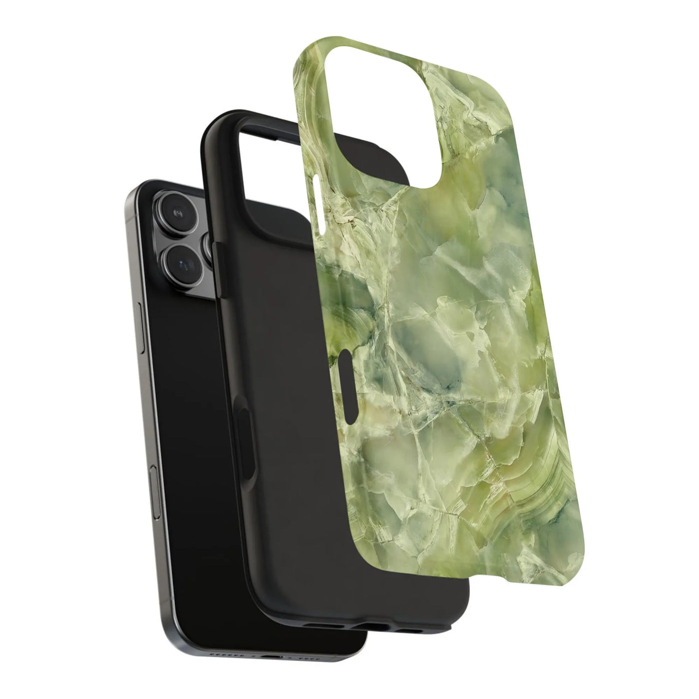 Green Marble iPhone Case | Elegant Stone Texture Design | Premium Dual-Layer Protection | Stylish Protective Cover for iPhone