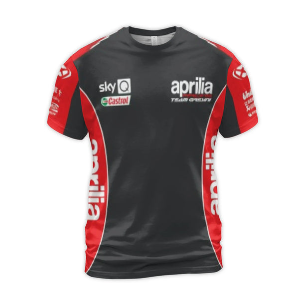 Aprilia Racing 3D Graphic T-Shirt | Team Gresini Motorsport Apparel | Premium Polyester Stretch | MotoGP Fan Gift For Men
