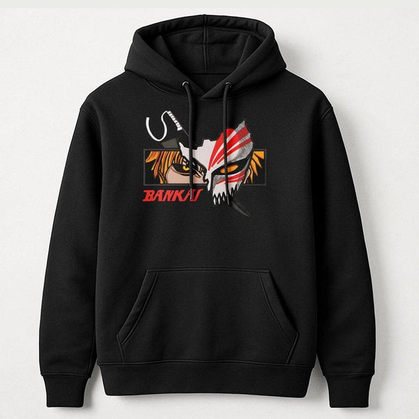 Anime Bankai Graphic Hoodie | Ichigo Kurosaki Manga Style Art | Premium Cotton Blend Fleece | Unisex Gift for Anime Fans and 