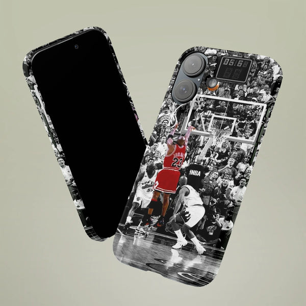 The Last Shot Michael Jordan Phone Case | Iconic Basketball Art | Premium Dual-Layer Protective Cover | Gift for Bulls Fan Co