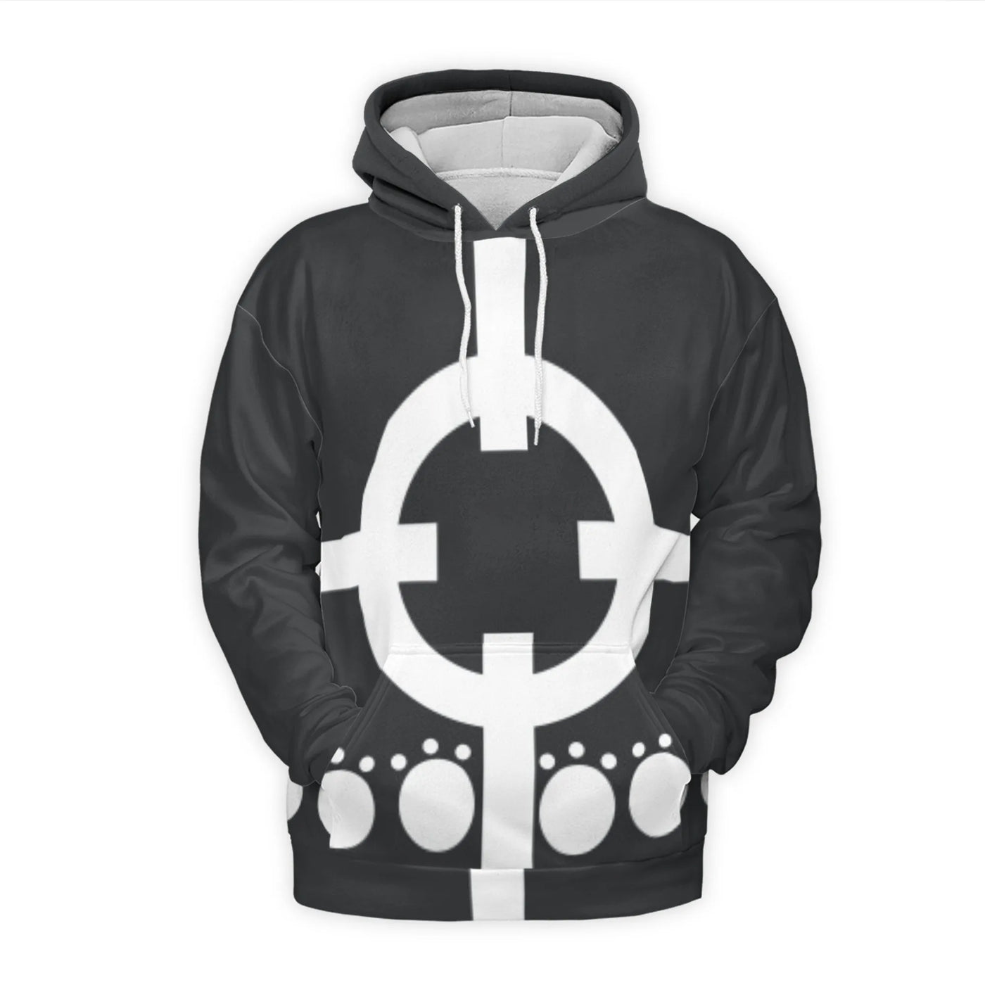 Anime Character Hoodie | Bartholomew Kuma Symbol 3D Pullover | Premium Polyester Fleece | Gift for One Piece Fans & Cosplay E