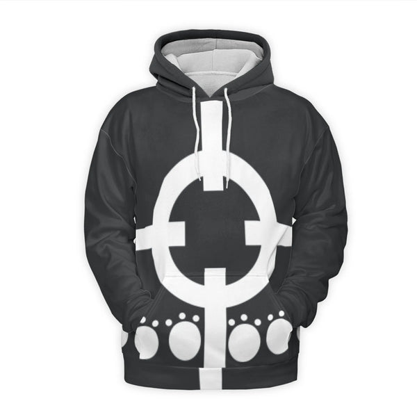 Anime Character Hoodie | Bartholomew Kuma Symbol 3D Pullover | Premium Polyester Fleece | Gift for One Piece Fans & Cosplay E