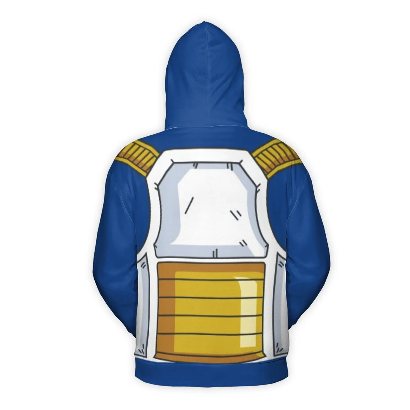Saiyan Armor Graphic Hoodie | Anime 3D Print Sweatshirt | Premium Brushed Fleece Polyester | Unisex Cosplay Gift for Fans