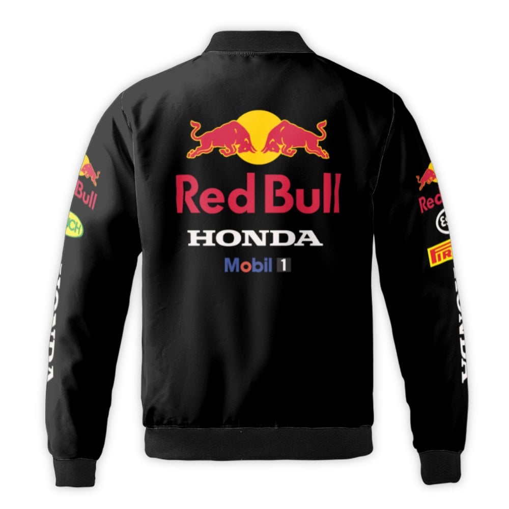Formula 1 Racing Bomber Jacket | Red Bull Honda F1 Team Style | Durable Nylon Shell | Premium Motorsport Fan Gift for Men and