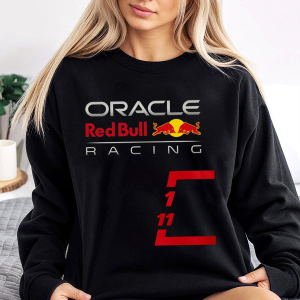 Oracle Red Bull Racing Sweatshirt | F1 Driver Number 1 and 11 Graphic | Cotton Blend Premium Crewneck | Formula 1 Fan Racing 