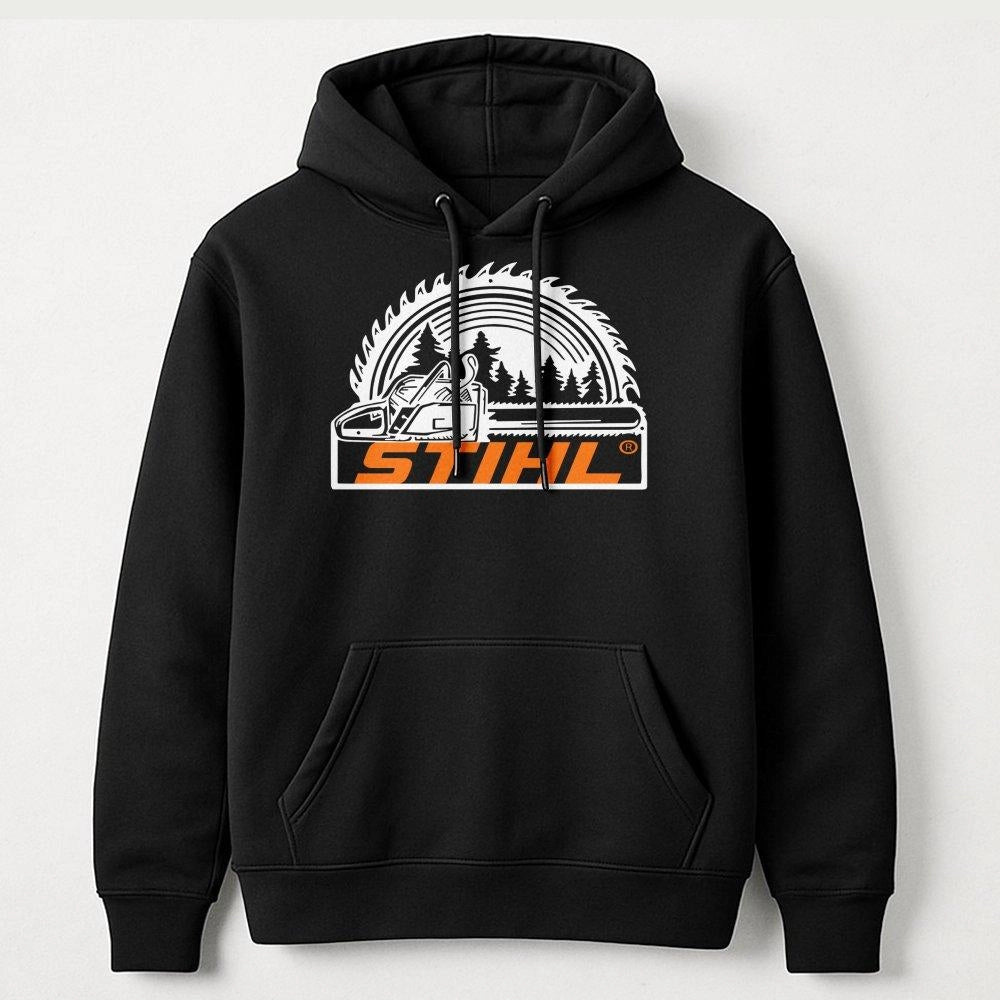 Chainsaw Graphic Hoodie | Outdoor Lumberjack Forest Design | Premium Cotton Blend | Gift for Arborist and Tree Worker