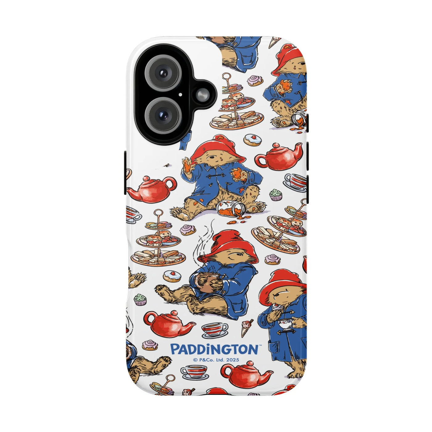 Paddington Bear Phone Case | Tea Party Illustration Design | Dual-Layer Polycarbonate Protection | Premium iPhone Cover for F