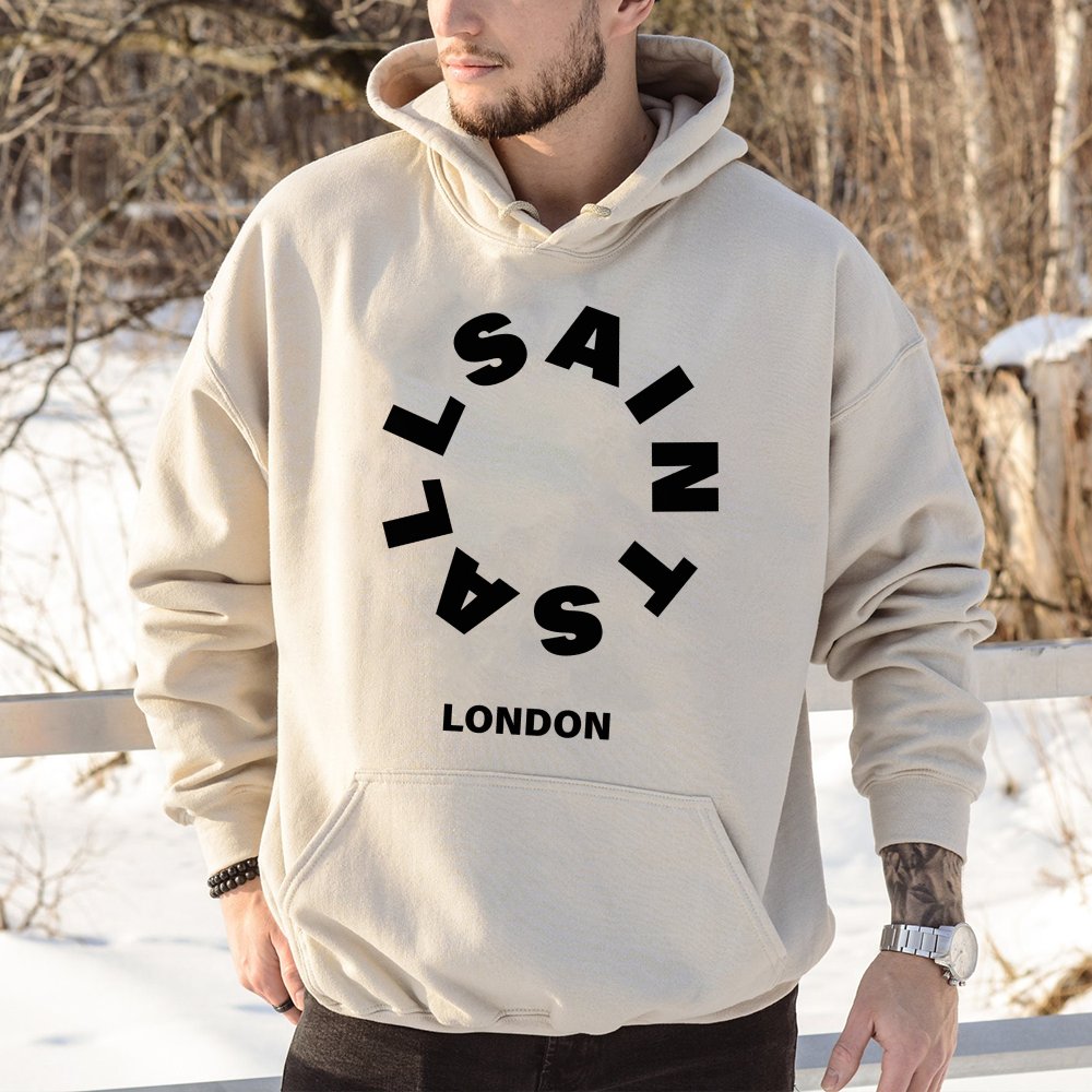 Graphic Hoodie Unisex | Circular Logo Streetwear Print | Premium Cotton-Poly Blend | Comfortable Pullover for Men and Women