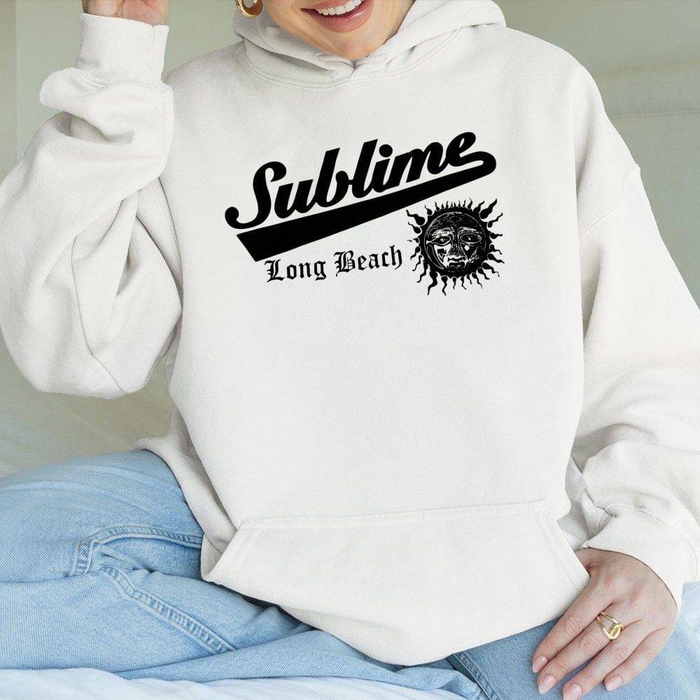 Sublime Band Hoodie | Long Beach California Rock Graphic | Premium Cotton Blend | Unisex 90s Vintage Style Gift for Music Fan