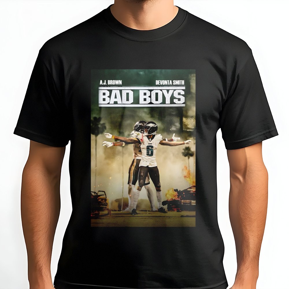 AJ Brown Devonta Smith T-Shirt | Philadelphia Football Graphic Tee | 100% Cotton Premium Apparel | Eagles Fan Gift for Game D