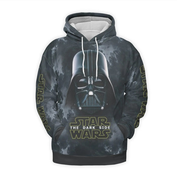 Darth Vader 3D Hoodie | Star Wars The Dark Side Graphic Print | Premium Polyester Brushed Fleece | Unisex Gift for Sci-Fi Fan