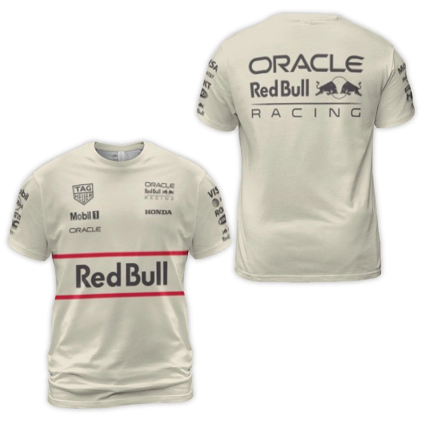 Formula 1 Racing Team T-Shirt | All-Over Print F1 Sponsor Graphic | Premium Polyester Blend | Breathable Motorsports Gift for