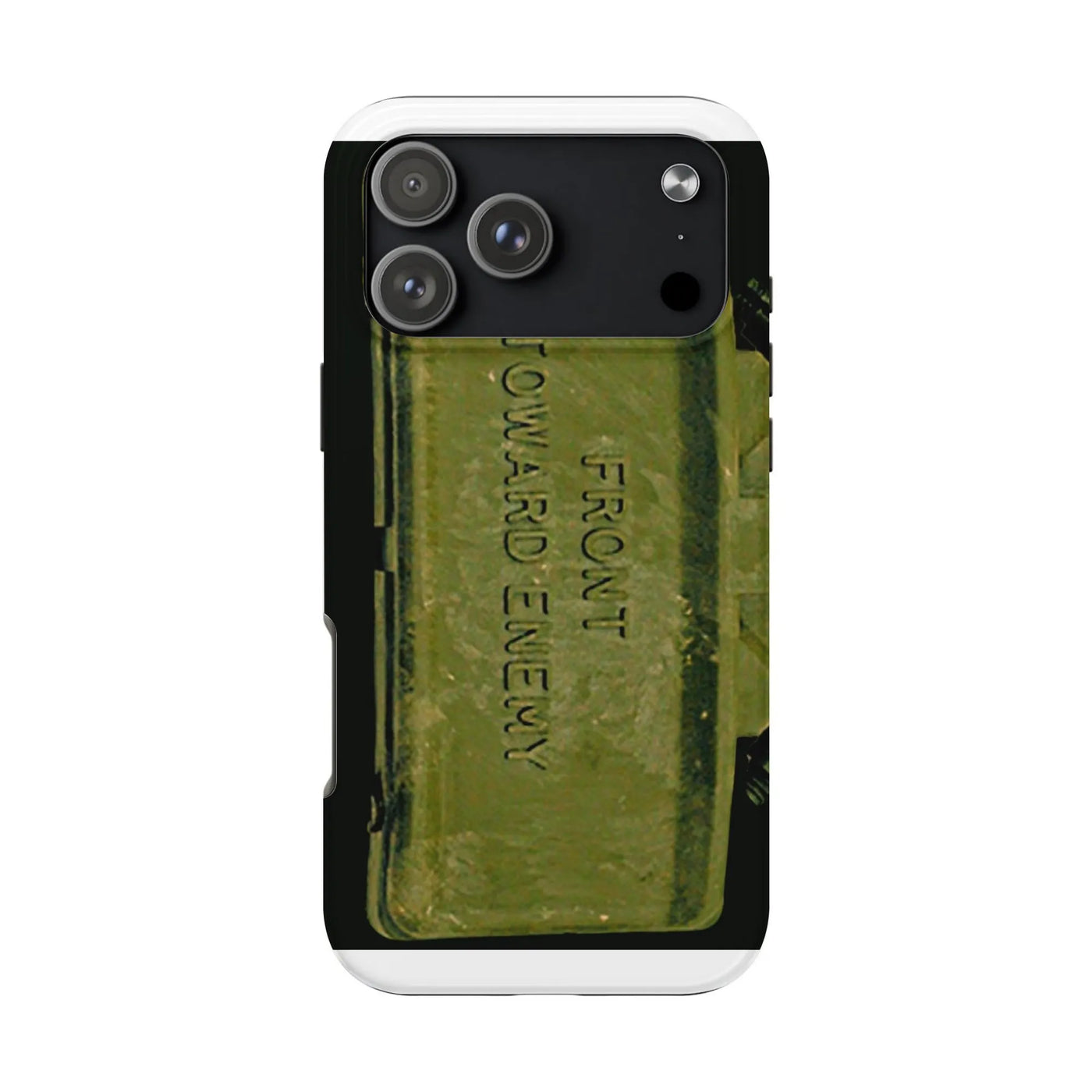 Front Toward Enemy iPhone Case | Military Claymore Mine Graphic | Dual-Layer Shockproof Protection | Tactical Gear Gift for V