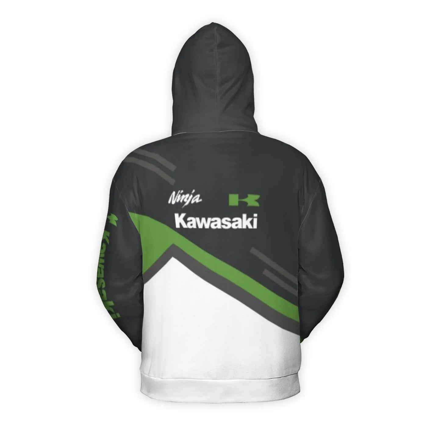 Kawasaki Ninja 3D Hoodie | Graphic Motorcycle Racing Pullover | Premium All-Over Print Polyester | Motorsport Gift for Bikers