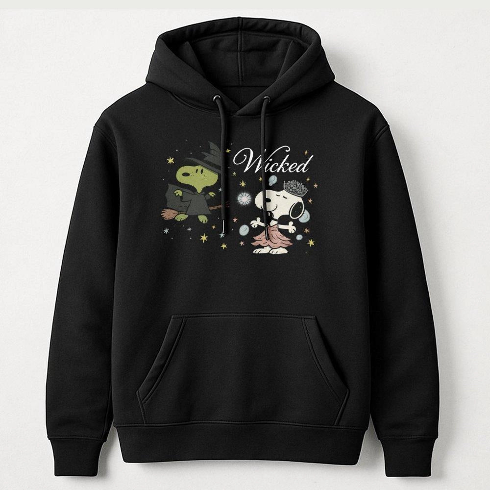 Musical Theatre Graphic Hoodie | Snoopy Witch Costume Design | Premium Cotton Blend Sweatshirt | Gift for Broadway Fans & Dra