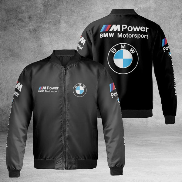 BMW Motorsport Bomber Jacket | M Power Graphic Racing Gear | Durable Nylon Streetwear | Premium Gift For Car Enthusiasts And 