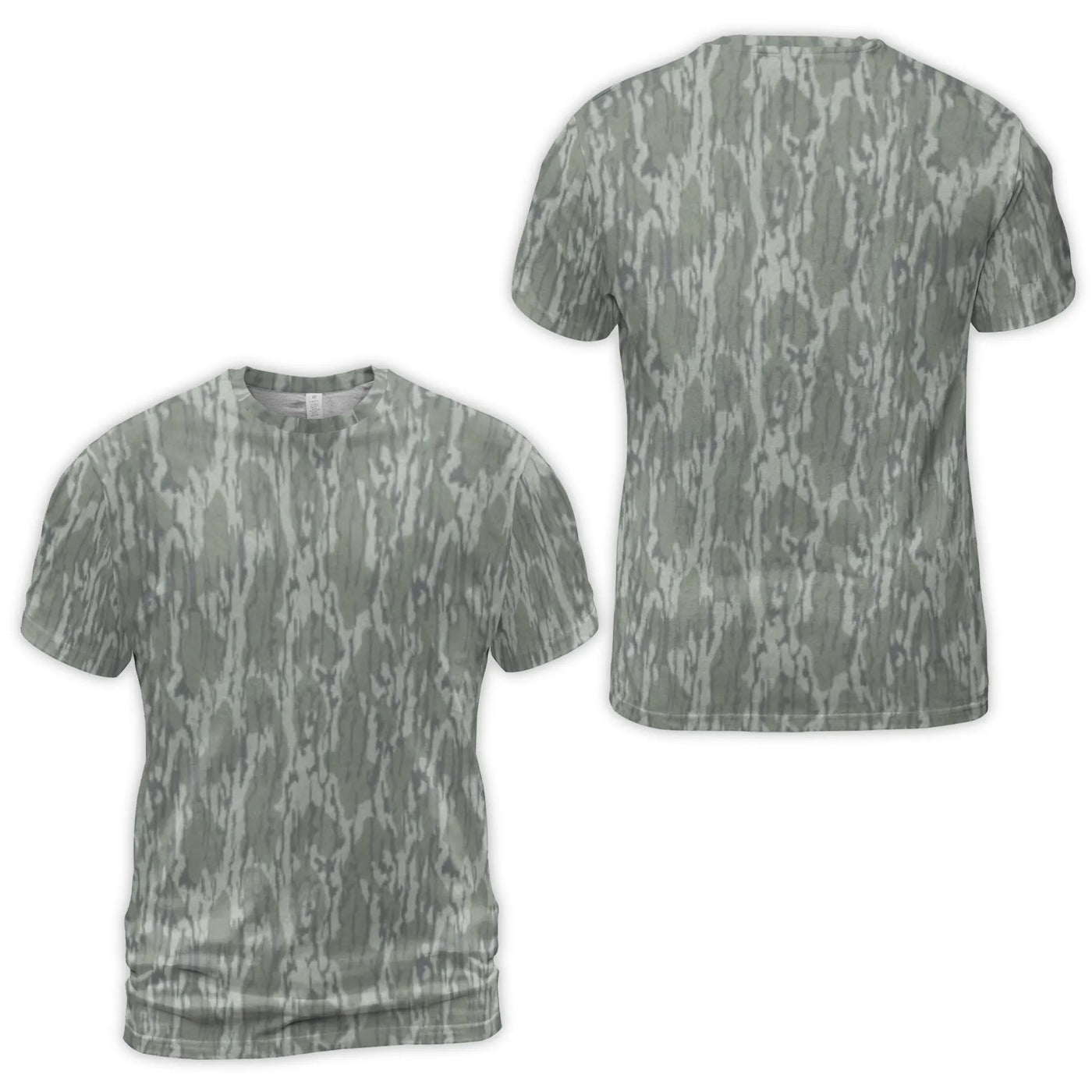 Woodland Camo 3D T-Shirt | All-Over Tree Bark Print | Premium Stretch Jersey | Outdoor Enthusiast Graphic Tee