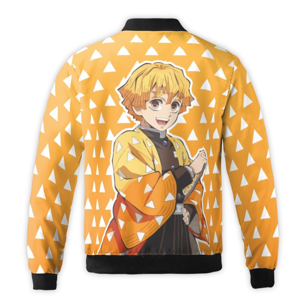 Zenitsu Bomber Jacket | Demon Slayer Anime Streetwear | Premium Nylon Quilted | Unisex Cosplay Gift for Fans
