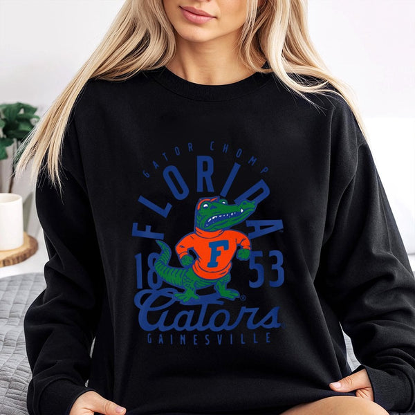 Florida College Mascot Sweatshirt | Retro Gainesville Gator Graphic | Cotton-Poly Blend Crewneck | Vintage Sports Gift for St