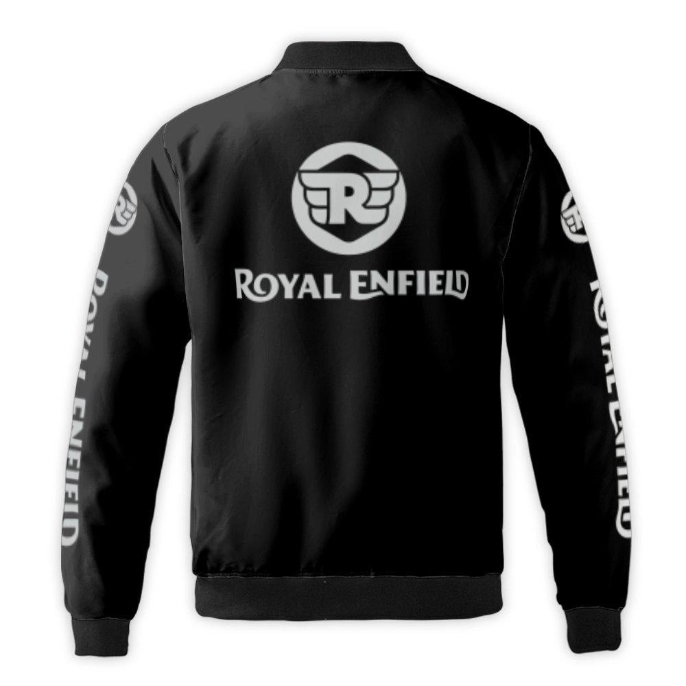 Royal Enfield Bomber Jacket | Motorcycle Logo Streetwear | Premium Nylon Quilted Outerwear | Gift for Biker Riders Men Women
