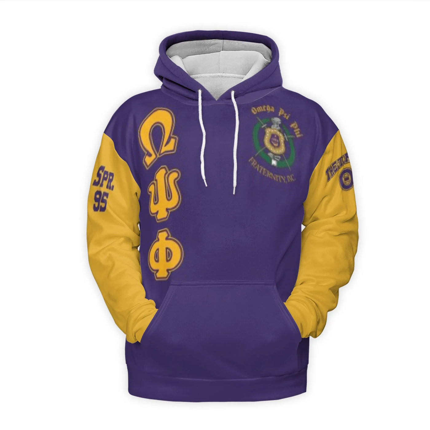 Omega Psi Phi 3D Hoodie | Premium Greek Letter Apparel | Soft Brushed Fleece Fabric | Fraternity Gear for Men and Women