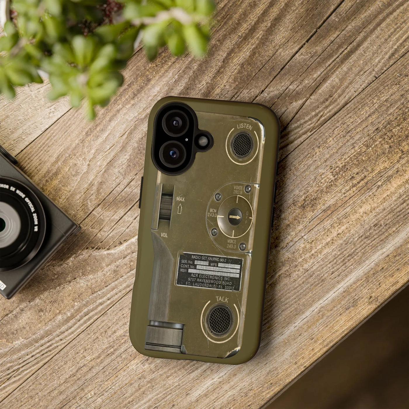 Military Radio iPhone Case | Vintage Walkie Talkie Graphic | Dual-Layer Tough Protection | Collector's Gift for Military Enth