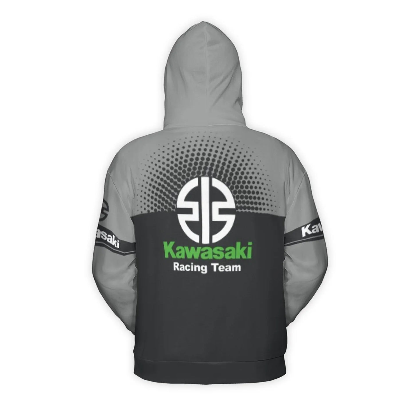 Kawasaki Racing Team Hoodie | Personalized Skull Graphic 3D Print | Premium Polyester Fleece | Biker Gift for Men and Women