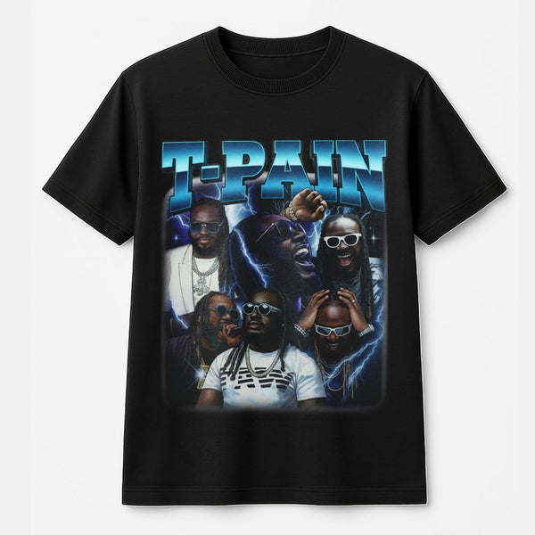 T-Pain Vintage Graphic T-Shirt | 90s Retro Style Hip Hop Rap Tee | 100% Cotton Premium Apparel | Music Fan Gift For Men And W