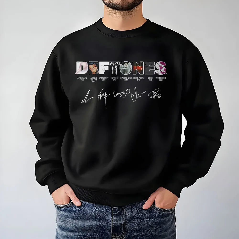 Deftones Band Sweatshirt | Discography Album Art Graphic | Premium Cotton Blend | Unisex Alt Metal Rock Music Fan Gift