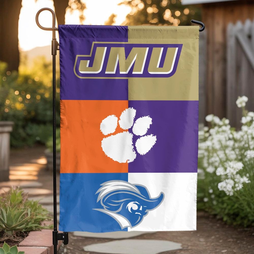 Personalized House Divided Garden Flag | Custom College Team Logos | Weather-Resistant Polyester | Outdoor Banner Gift for Sp