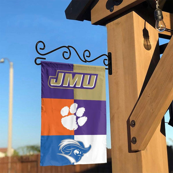 Personalized House Divided Garden Flag | Custom College Team Logos | Weather-Resistant Polyester | Outdoor Banner Gift for Sp
