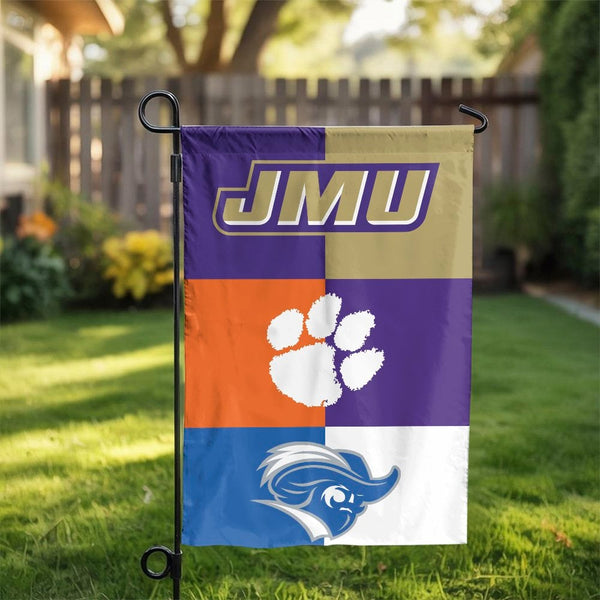 Personalized House Divided Garden Flag | Custom College Team Logos | Weather-Resistant Polyester | Outdoor Banner Gift for Sp