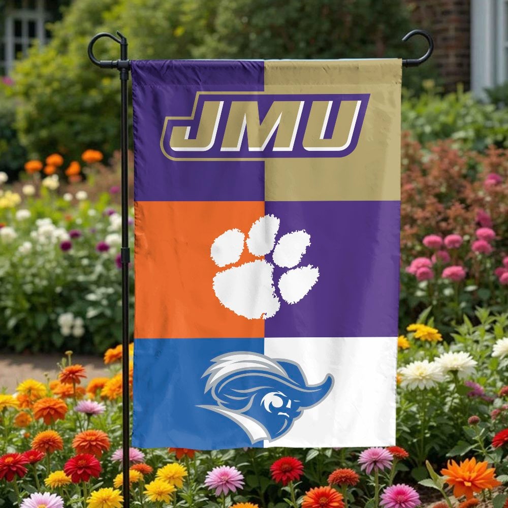 Personalized House Divided Garden Flag | Custom College Team Logos | Weather-Resistant Polyester | Outdoor Banner Gift for Sp