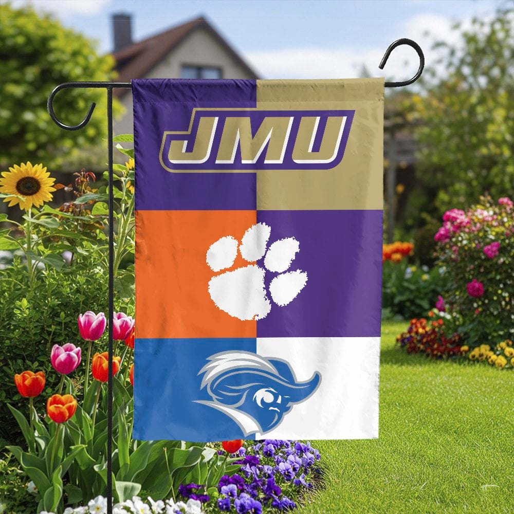 Personalized House Divided Garden Flag | Custom College Team Logos | Weather-Resistant Polyester | Outdoor Banner Gift for Sp